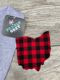 Buffalo Plaid Baby Bib ALL States