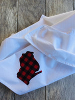 Wisconsin Red and Black Buffalo Plaid Kitchen Towel Tea Towel Flour Sack Towel