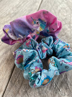 Unicorn - mermaid - Scrunchie - hair tie - scrunchies -