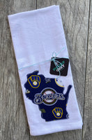 Milwaukee Brewers Wisconsin Kitchen Towel Tea Towel Flour Sack Towel