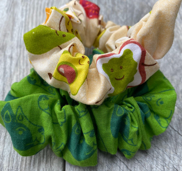 Avocado Toast and Happy Dogs - Scrunchies