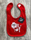 Wisconsin Badgers - Wisconsin - Infant Bib - Baby Bib - Knit Bib - Drool Bib