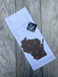 Floral Wisconsin Applique flour sack towel