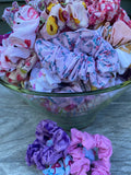 Pink and Purple Scrunchie Mystery Bag, 5 Scrunchies, Hair Ties, 90’s Fashion, gift set, birthday gift, christmas gift