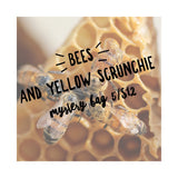 Bees and Yellow Mustard Scrunchie Mystery Bag, 5 Scrunchies