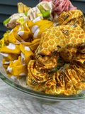 Bees and Yellow Mustard Scrunchie Mystery Bag, 5 Scrunchies