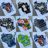 Floral Wisconsin Applique flour sack towel