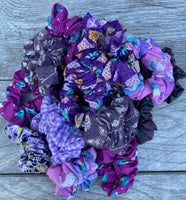 Pink and Purple Scrunchie Mystery Bag, 5 Scrunchies, Hair Ties, 90’s Fashion, gift set, birthday gift, christmas gift