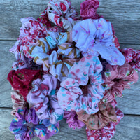 Pink and Purple Scrunchie Mystery Bag, 5 Scrunchies, Hair Ties, 90’s Fashion, gift set, birthday gift, christmas gift