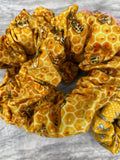 Bees and Yellow Mustard Scrunchie Mystery Bag, 5 Scrunchies