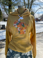 Retro Floral Mustard Wisconsin Sweatshirt